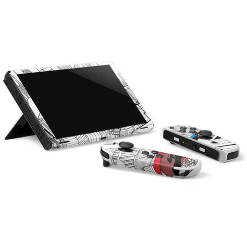 DC Comics Superman Flying Over City Pose Nintendo Switch OLED (2021) Skin